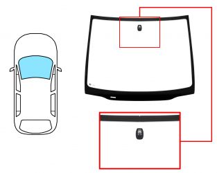 PARABRISAS RENAULT GRAND MODUS 2008-2014 DELANTERO / VERDE / CON BASE ESPEJO