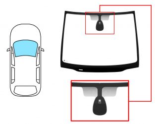 PARABRISAS RENAULT GRAND MODUS 2008-2014 DELANTERO / VERDE / CON BASE ESPEJO MODIFICADA