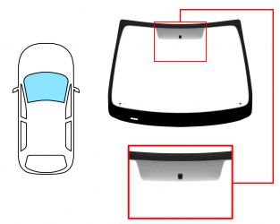 PARABRISAS RENAULT TWINGO 2008-2012 DELANTERO / VERDE / CON BASE ESPEJO