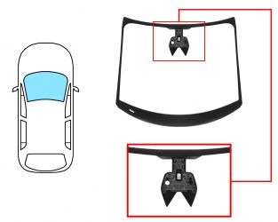 PARABRISAS RENAULT SCENIC 2016-2020 DELANTERO / REFLECTANTE / ACUSTICO / CON BASE ESPEJO / CON SENSOR / CON SOPORTE CAMARA / MOLDURAS PREMONTADAS