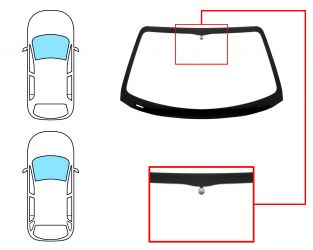 PARABRISAS ROVER 75 1999-2005 4 PUERTAS / FAMILIAR / DELANTERO / VERDE / CON BASE ESPEJO / MOLDURAS PREMONTADAS