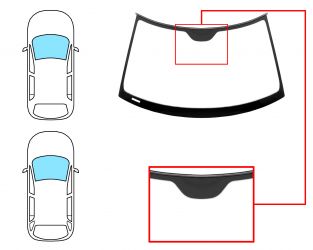 PARABRISAS SAAB 93 2002-2007 4 PUERTAS / FAMILIAR / DELANTERO / VERDE / MOLDURAS PREMONTADAS