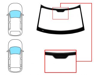 PARABRISAS SAAB 95 1997-2001 4 PUERTAS / FAMILIAR / DELANTERO / VERDE / MOLDURAS PREMONTADAS ARRIBA