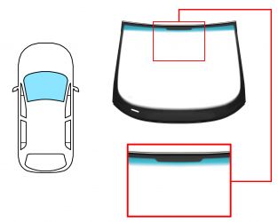 PARABRISAS SEAT TOLEDO 2004-2009 DELANTERO / VERDE BANDA AZUL / CON BASE ESPEJO / MOLDURAS PREMONTADAS 