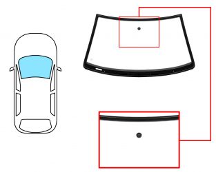 PARABRISAS SEAT AROSA 1997-2001 DELANTERO / VERDE / CON BASE ESPEJO / MOLDURAS PREMONTADAS 