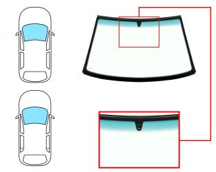 PARABRISAS SEAT IBIZA 1993-1997 3/5 PUERTAS / DELANTERO / VERDE BANDA VERDE / CON BASE ESPEJO / MOLDURAS PREMONTADAS 