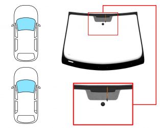 PARABRISAS SEAT IBIZA 2008-2012 3/5 PUERTAS / FAMILIAR / DELANTERO / VERDE / CON BASE ESPEJO 15CM DEL BORDE / ANTENA / MOLDURAS PREMONTADAS 