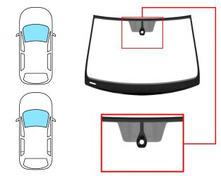 PARABRISAS SEAT LEON 2012-2017 3/5 PUERTAS / FAMILIAR / VERSION TECHO SOLAR / DELANTERO / VERDE / CON BASE ESPEJO / CON SENSOR / MOLDURAS PREMONTADAS 