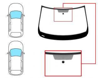 PARABRISAS SKODA RAPID 2013-2016 5 PUERTAS / FAMILIAR / DELANTERO / VERDE / CON BASE ESPEJO / MOLDURAS PREMONTADAS 