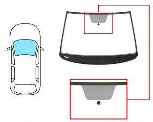 PARABRISAS SEAT ARONA 2019-> DELANTERO / VERDE / CON BASE ESPEJO / MOLDURAS PREMONTADAS / ALTURA 930MM