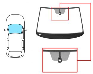 PARABRISAS SEAT ARONA 2019-> DELANTERO / VERDE / CON BASE ESPEJO / CON SENSOR / MOLDURAS PREMONTADAS / ALTURA 930MM