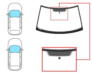 PARABRISAS SKODA FABIA 2010-2014 5 PUERTAS / FAMILIAR / DELANTERO / VERDE / CON BASE ESPEJO / MOLDURAS PREMONTADAS 
