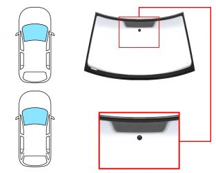 PARABRISAS SKODA FABIA 2010-2014 5 PUERTAS / FAMILIAR / DELANTERO / VERDE BANDA GRIS / CON BASE ESPEJO / MOLDURAS PREMONTADAS 