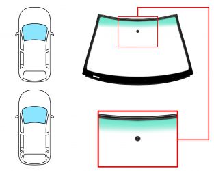 PARABRISAS SKODA OCTAVIA 1997-2000 5 PUERTAS / FAMILIAR / DELANTERO / VERDE BANDA VERDE / CON BASE ESPEJO / MOLDURAS PREMONTADAS 