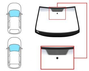 PARABRISAS SKODA OCTAVIA 2004-2009 5 PUERTAS / FAMILIAR / DELANTERO / VERDE BANDA GRIS / CON BASE ESPEJO / MOLDURAS PREMONTADAS 