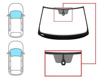 PARABRISAS SKODA FABIA 2018-2021 5 PUERTAS / FAMILIAR / VERSION TECHO SOLAR / DELANTERO / VERDE / ACUSTICO / CON BASE ESPEJO / CON SENSOR REDONDO / MOLDURAS PREMONTADAS 