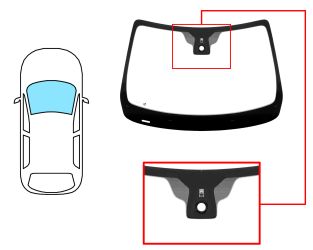 PARABRISAS SMART FORFOUR EQ 2020-2022 DELANTERO / VERDE / CON BASE ESPEJO / CON SENSOR