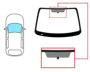 PARABRISAS SMART FORTWO 2014-2020 DELANTERO / VERDE / CON BASE ESPEJO