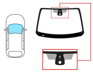 PARABRISAS SMART FORTWO 2014-2020 DELANTERO / VERDE / CON BASE ESPEJO / CON SENSOR