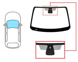 PARABRISAS SMART FORTWO 2014-2020 DELANTERO / VERDE / CON BASE ESPEJO / CON SOPORTE CAMARA