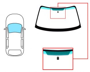 PARABRISAS SUBARU FORESTER 2003-2005 DELANTERO / VERDE BANDA VERDE / CON BASE ESPEJO