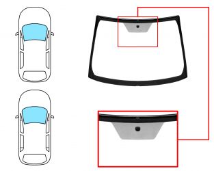 PARABRISAS TOYOTA AURIS 2007-2010 3/5 PUERTAS / DELANTERO / VERDE / CON BASE ESPEJO / MOLDURAS PREMONTADAS