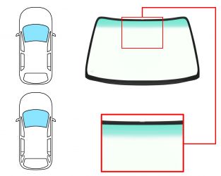 PARABRISAS TOYOTA CARINA 1992-1997 4/5 PUERTAS / FAMILIAR / DELANTERO / VERDE BANDA VERDE