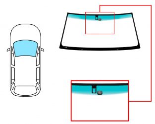 PARABRISAS TOYOTA LAND CRUISER 1998-2003 FJ100 5 PUERTAS / DELANTERO / VERDE BANDA VERDE / CON BASE ESPEJO / CON SENSOR / MOLDURAS PREMONTADAS