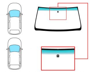PARABRISAS TOYOTA LAND CRUISER PRADO FJ120 2003-2009 3/5 PUERTAS / DELANTERO / VERDE BANDA VERDE / CON BASE ESPEJO / SIN VENTANA CHASIS