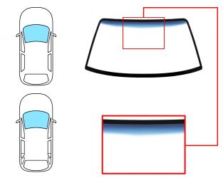 PARABRISAS TOYOTA RAV4 1994-1996 3/5 PUERTAS / DELANTERO / VERDE BANDA AZUL