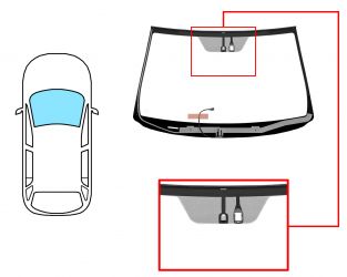 PARABRISAS TOYOTA RAV4 2006-2009 DELANTERO / VERDE / CRISTAL TERMICO / CON BASE ESPEJO / CON SENSOR / MOLDURAS PREMONTADAS ARRIBA