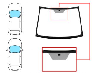 PARABRISAS TOYOTA YARIS 2006-2009 3/5 PUERTAS / DELANTERO / VERDE / CON BASE ESPEJO A 4CM / MOLDURAS PREMONTADAS