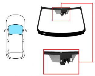 PARABRISAS TOYOTA RAV4 2013-2015 DELANTERO / VERDE / ACUSTICO / CON BASE ESPEJO / CON SENSOR / CON SOPORTE CAMARA / MOLDURAS PREMONTADAS