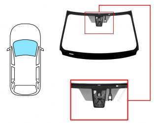 PARABRISAS TOYOTA RAV4 2013-2015 DELANTERO / VERDE / ACUSTICO / CON BASE ESPEJO / CON SENSOR / CON SOPORTE CAMARA / ANTENA / MOLDURAS PREMONTADAS