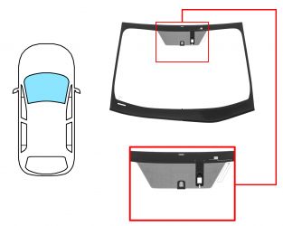 PARABRISAS TOYOTA PRIUS 2016-2019 DELANTERO / VERDE / ACUSTICO / CON BASE ESPEJO / CON SENSOR / ANTENA / PANTALLA INTEGRADA / MOLDURAS PREMONTADAS
