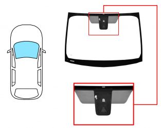 PARABRISAS TOYOTA PRIUS+ 2015-2020 DELANTERO / VERDE / ACUSTICO / CON BASE ESPEJO / CON SOPORTE CAMARA