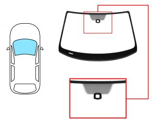 PARABRISAS VOLKSWAGEN EOS 2006-2010 COUPE / CABRIO / DELANTERO / VERDE / CON BASE ESPEJO / CON SENSOR / MOLDURAS PREMONTADAS