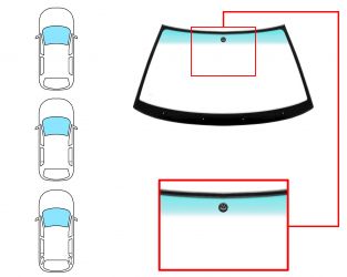 PARABRISAS VOLKSWAGEN GOLF III 1992-1997 3/5 PUERTAS / FAMILIAR / DELANTERO / VERDE BANDA VERDE / CON BASE ESPEJO / MOLDURAS PREMONTADAS
