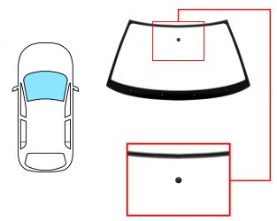 PARABRISAS VOLKSWAGEN VENTO 1991-1998 DELANTERO / VERDE / CON BASE ESPEJO MODIFICADO / MOLDURAS PREMONTADAS