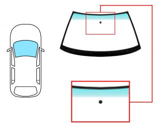 PARABRISAS VOLKSWAGEN VENTO 1991-1998 DELANTERO / VERDE BANDA VERDE / CON BASE ESPEJO MODIFICADO / MOLDURAS PREMONTADAS 