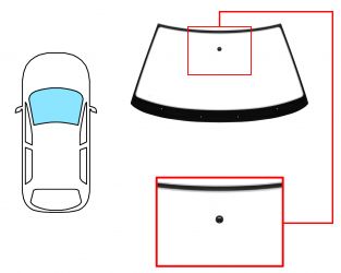 PARABRISAS VOLKSWAGEN GOLF III 1992-1997 CABRIO / DELANTERO / VERDE / CON BASE ESPEJO / MOLDURAS PREMONTADAS