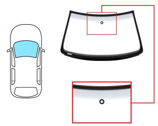 PARABRISAS VOLKSWAGEN BORA 1997-2005 3/5 PUERTAS / FAMILIAR / DELANTERO / VERDE BANDA GRIS / CON BASE ESPEJO / CON SENSOR / MOLDURAS PREMONTADAS