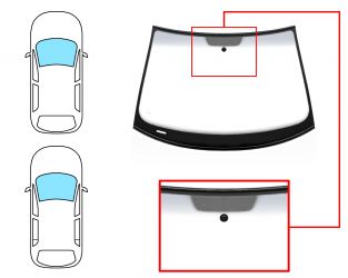 PARABRISAS VOLKSWAGEN GOLF V 2004-2008 3/5 PUERTAS / DELANTERO / VERDE BANDA GRIS / CON BASE ESPEJO 12CM DEL BORDE / MOLDURAS PREMONTADAS