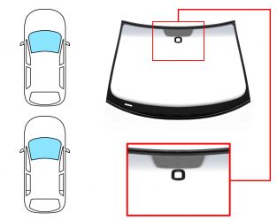 PARABRISAS VOLKSWAGEN GOLF V 2004-2008 3/5 PUERTAS / DELANTERO / VERDE BANDA GRIS / CON BASE ESPEJO / CON SENSOR CUADRADO / MOLDURAS PREMONTADAS