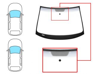 PARABRISAS VOLKSWAGEN GOLF VI 2008-2012 3/5 PUERTAS / DELANTERO / VERDE BANDA GRIS / CON BASE ESPEJO / MOLDURAS PREMONTADAS