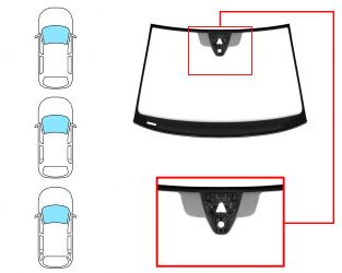 PARABRISAS VOLKSWAGEN GOLF VII 2012-2017 3/5 PUERTAS / FAMILIAR / DELANTERO / VERDE / ACUSTICO / CON BASE ESPEJO / CON SENSOR / CON SOPORTE CAMARA / MOLDURAS PREMONTADAS
