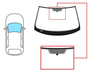 PARABRISAS VOLKSWAGEN JETTA 2005-2011 DELANTERO / VERDE / CON BASE ESPEJO A 10 CM DEL BORDE / MOLDURAS PREMONTADAS