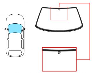 PARABRISAS VOLKSWAGEN PASSAT 1988-1993 4 PUERTAS / FAMILIAR / DELANTERO / VERDE / CON BASE ESPEJO / MOLDURAS PREMONTADAS 