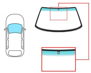 PARABRISAS VOLKSWAGEN PASSAT 1988-1993 4 PUERTAS / FAMILIAR / DELANTERO / VERDE BANDA VERDE / CON BASE ESPEJO / MOLDURAS PREMONTADAS 
