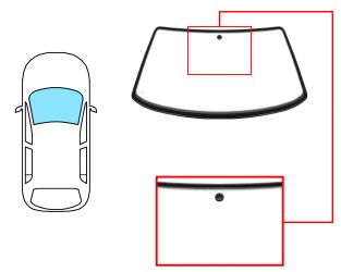 PARABRISAS VOLKSWAGEN PASSAT 1993-1995 4 PUERTAS / FAMILIAR / DELANTERO / VERDE / CON BASE ESPEJO / MOLDURAS PREMONTADAS 